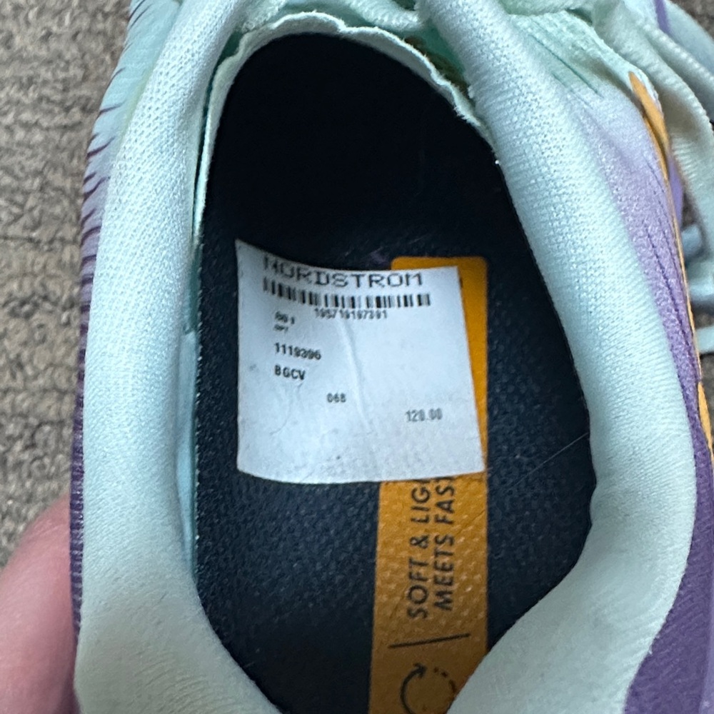 Hoka Rincon 3 Mint and Purple Running Shoes - Picture 5 of 6